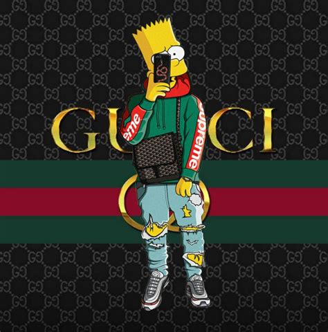 bart simpson gucci background.